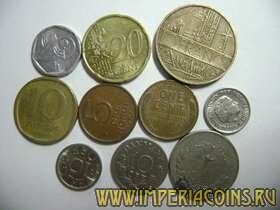 Лот из 10 монет мира